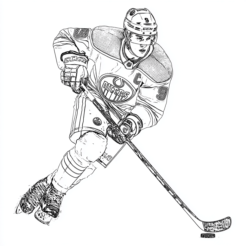 Connor McDavid NHL omaľovánka
