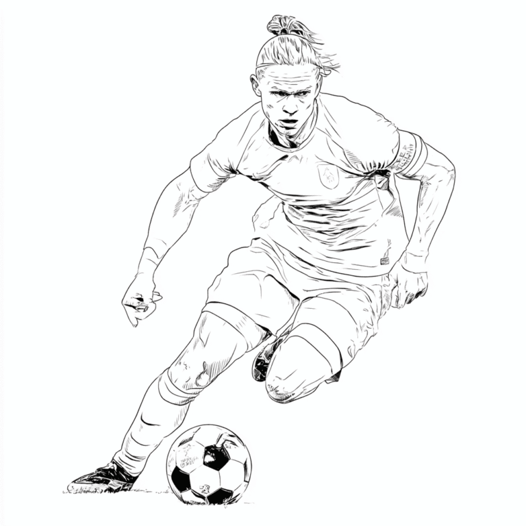 Erling Haaland, Fußballspieler – Malvorlage