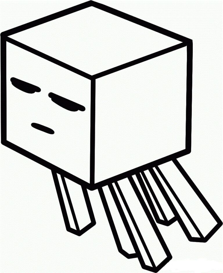 Fantoma Minecraft pagina de colorat - carte de colorat printabilă gratuit