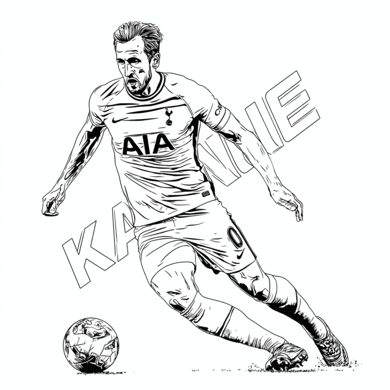 Harry Kane – kolorowanka piłkarska