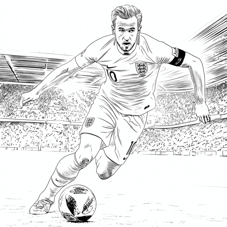 Harry kane omaľovánka