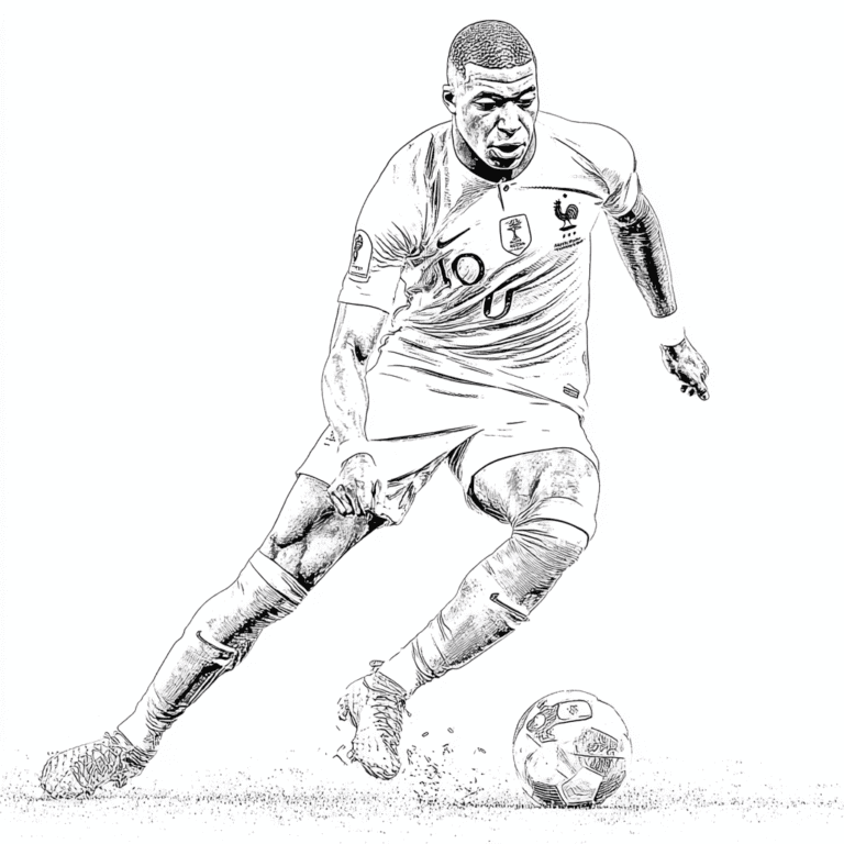 Kyltian Mbappe nogometna barvna stran