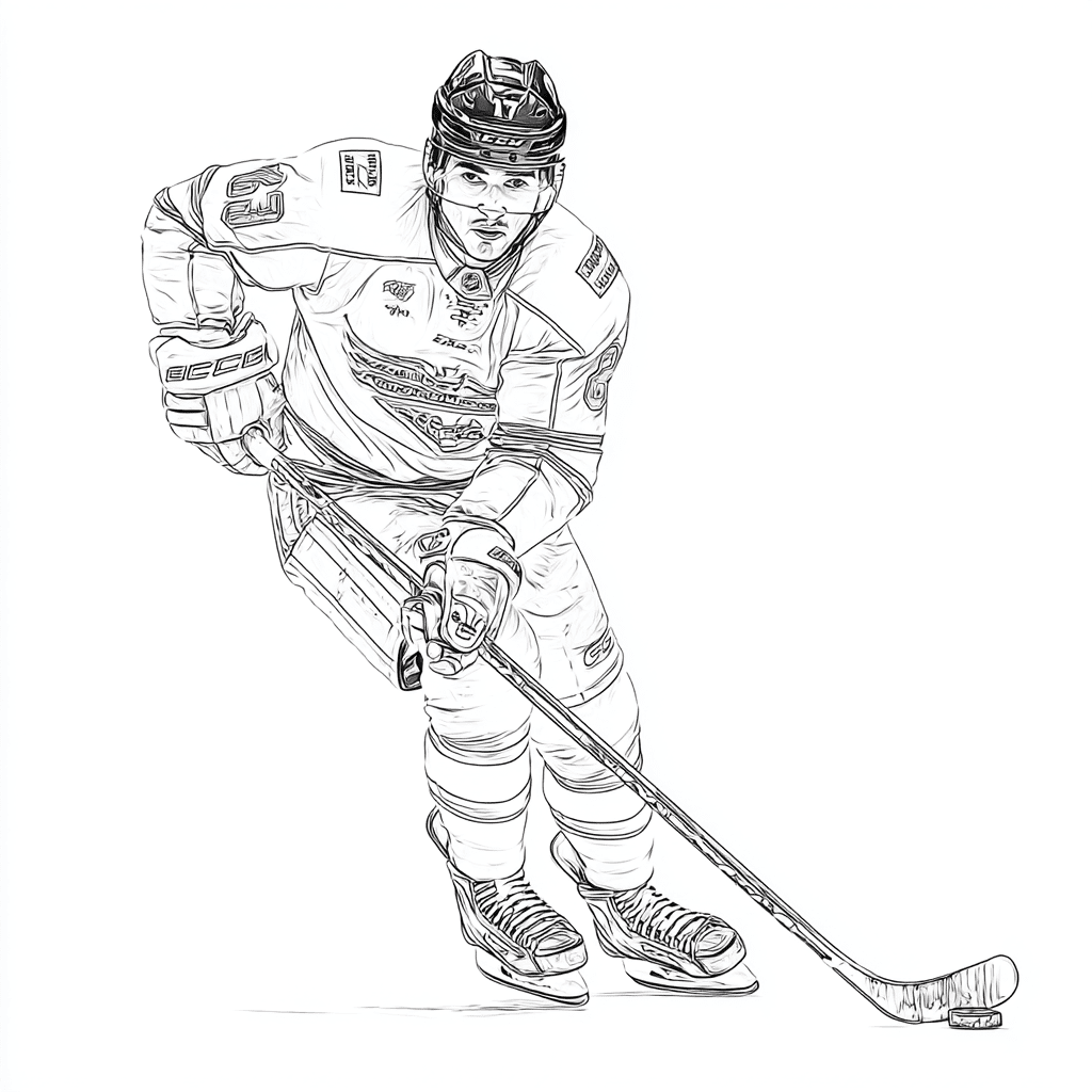 Martin Fehérváry Jogador de hóquei no gelo da NHL – desenho para colorir
