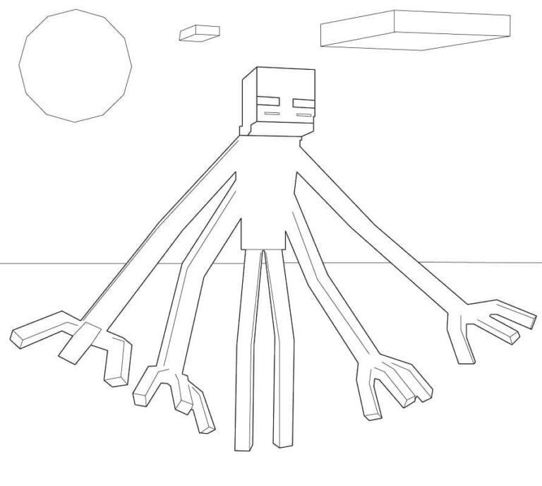 Mutant Enderman Minecraft – halaman mewarnai