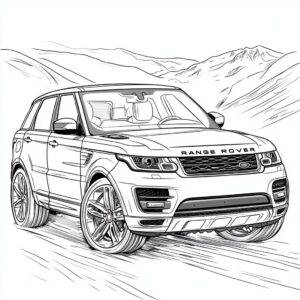 Range Rover SUV auto – omalovánka