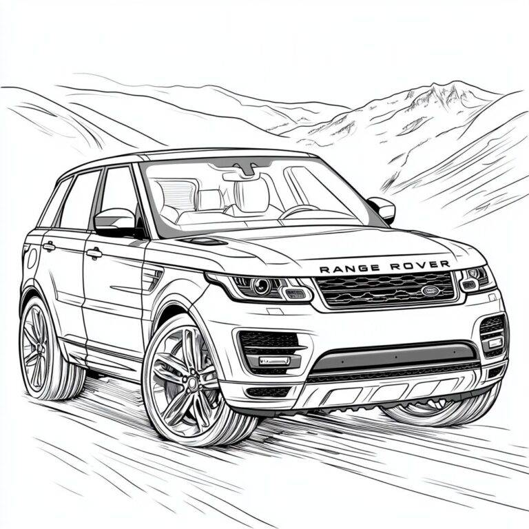 SUV avtomobil Range Rover – pobarvanka