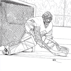 Samuel Hlavaj Torwart Eishockey – Malvorlage
