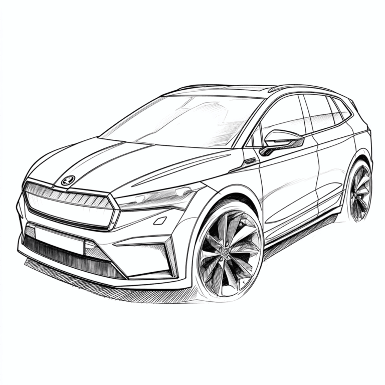 Škoda elroq – omaľovánka