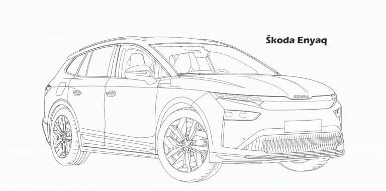Škoda enyaq – omaľovánka