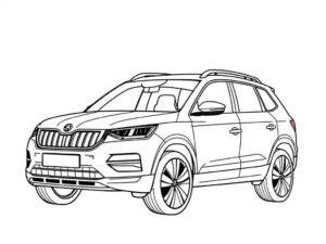 Škoda Kodiaq – omalovánka