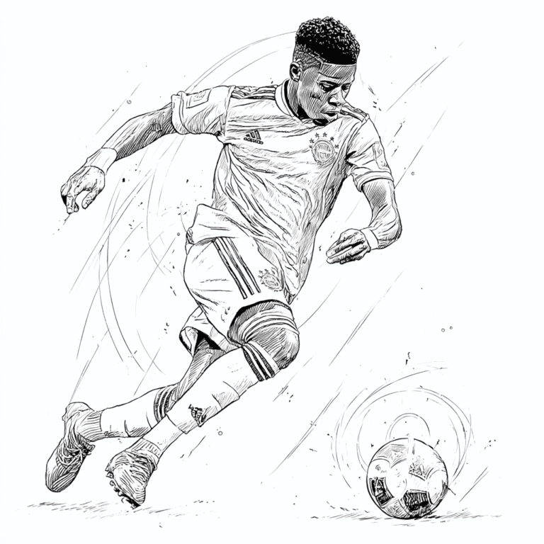 Livro para colorir Vinicius Junior Football