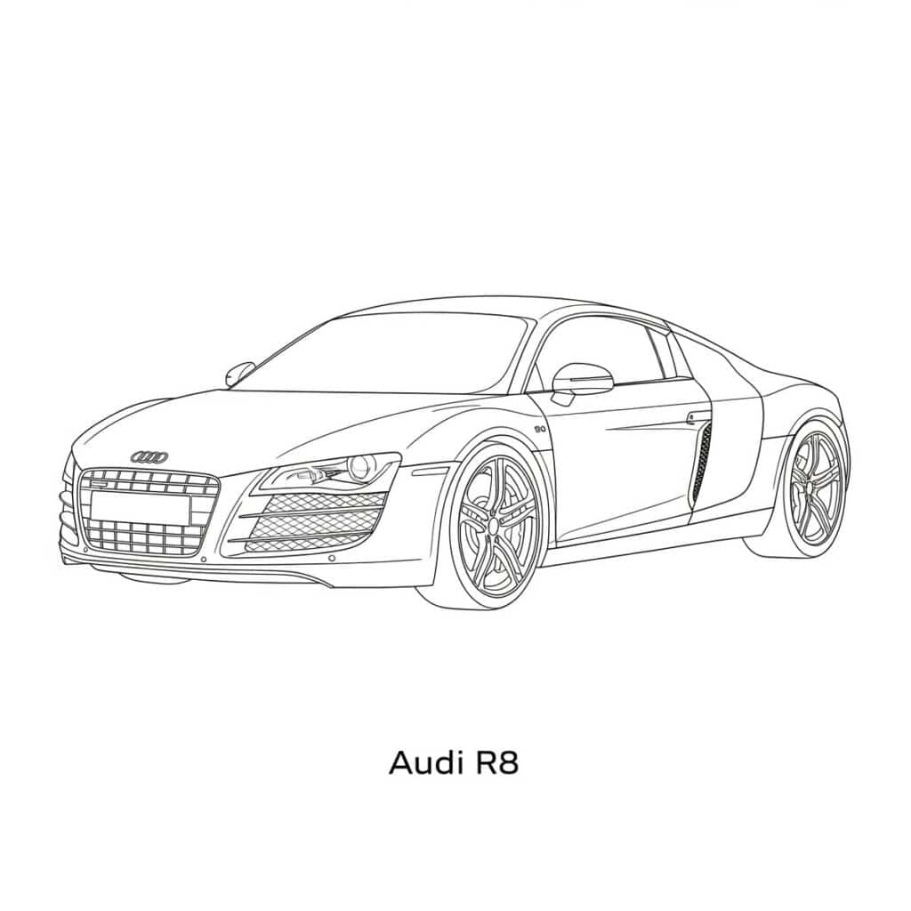 Audi R8 omaľovánka
