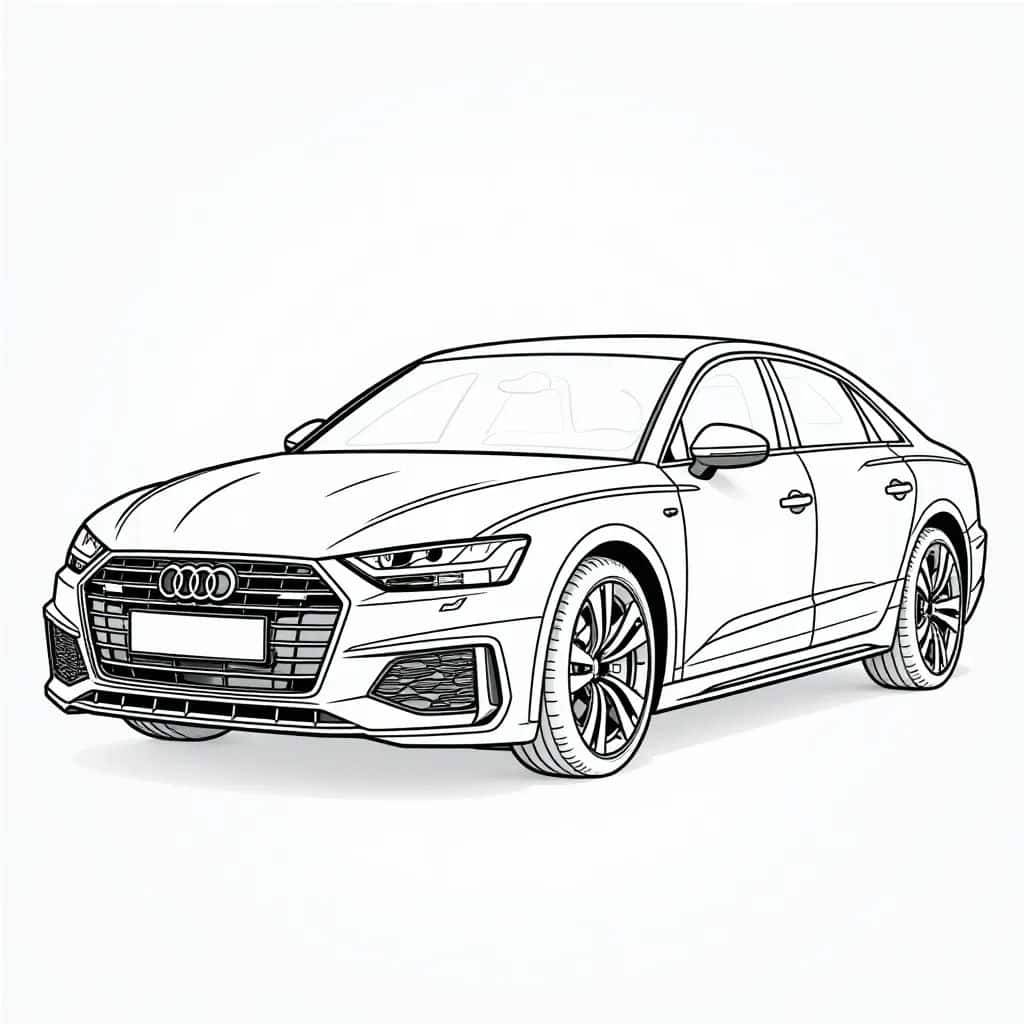 Avtomobil Audi A8 – pobarvanka