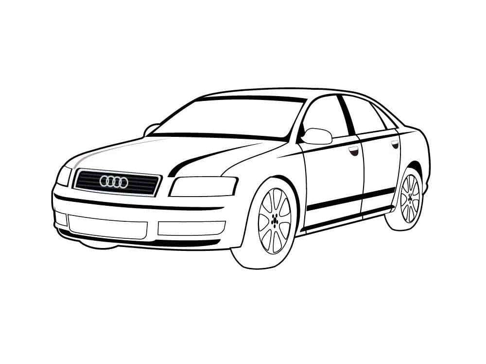 Audi luxusné auto – omaľovánka