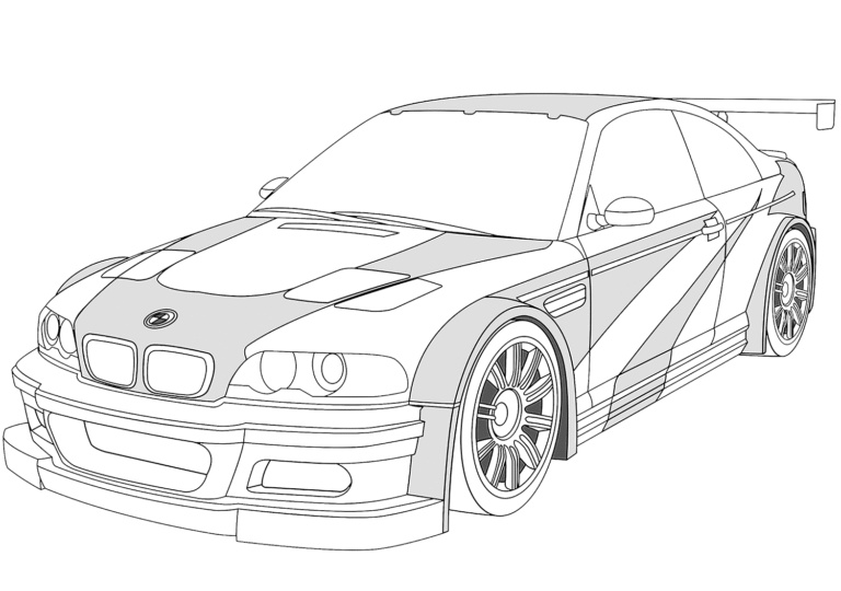 supercarro BMW – desenho para colorir