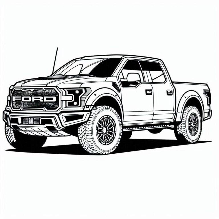 Ford mustang raptor auto – omaľovánka
