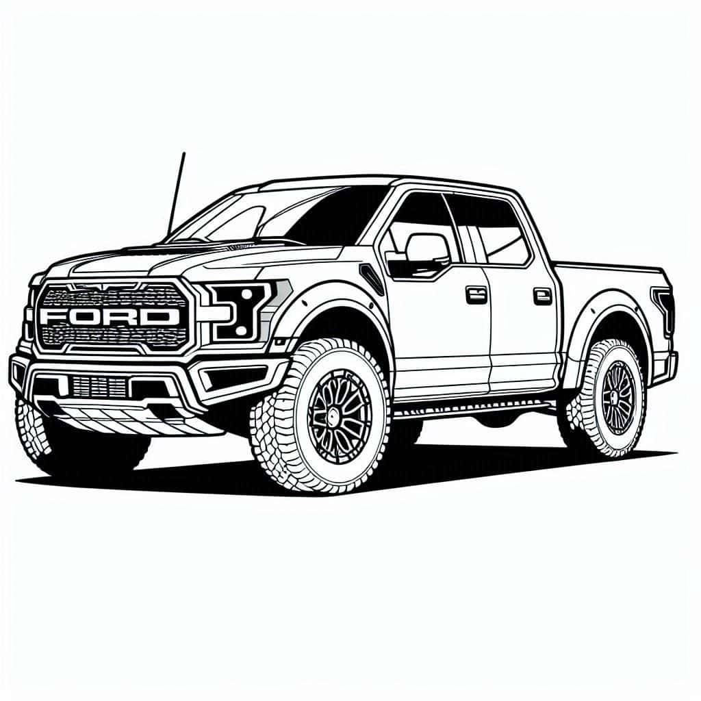Ford mustang raptor auto – omaľovánka