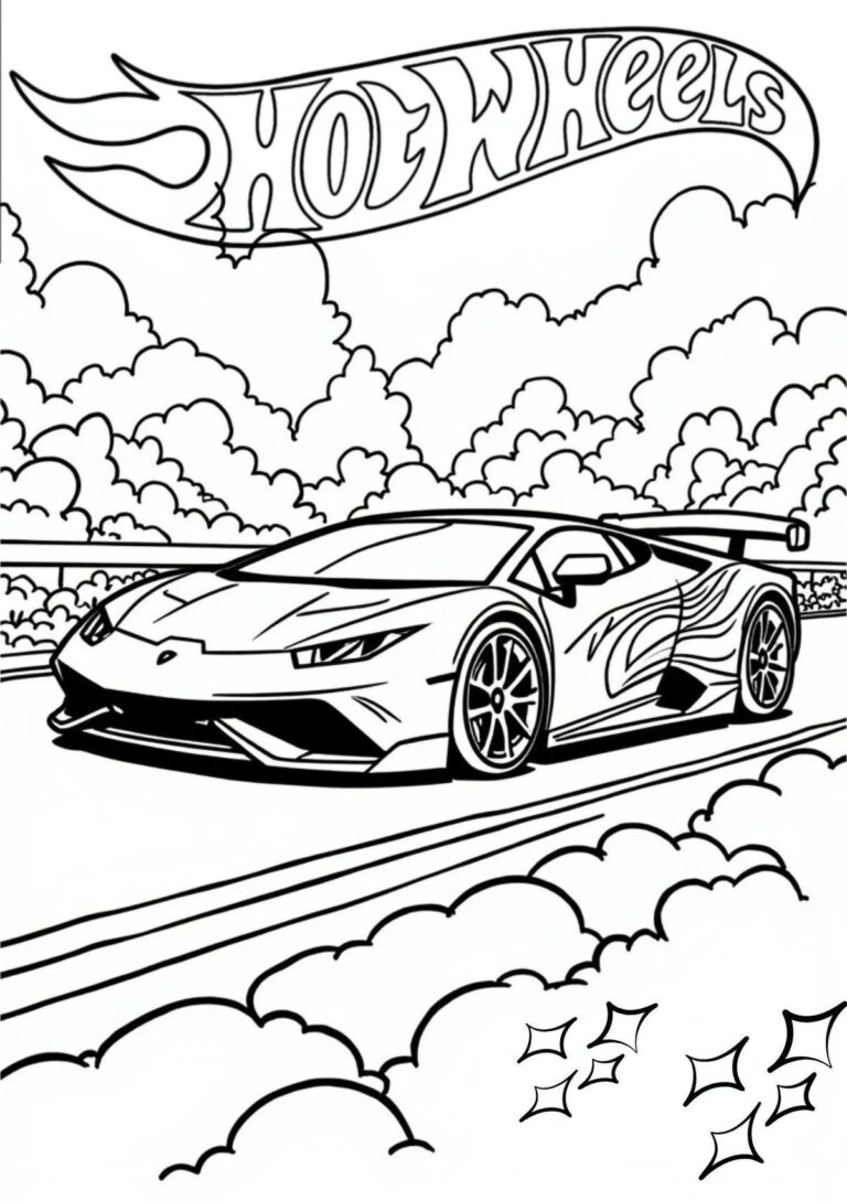 Hot Wheels – desenho para colorir