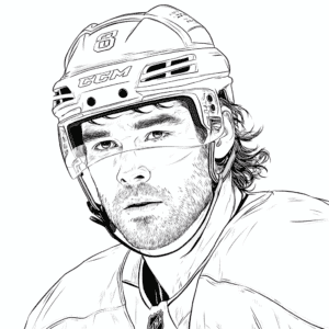 Jaromir Jágr Eishockeyspieler Porträt – Malvorlage
