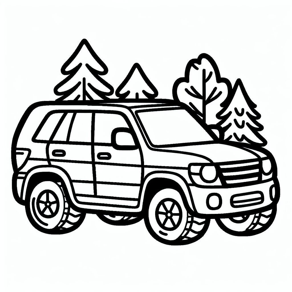 Vehicul off-road – fișă de colorat