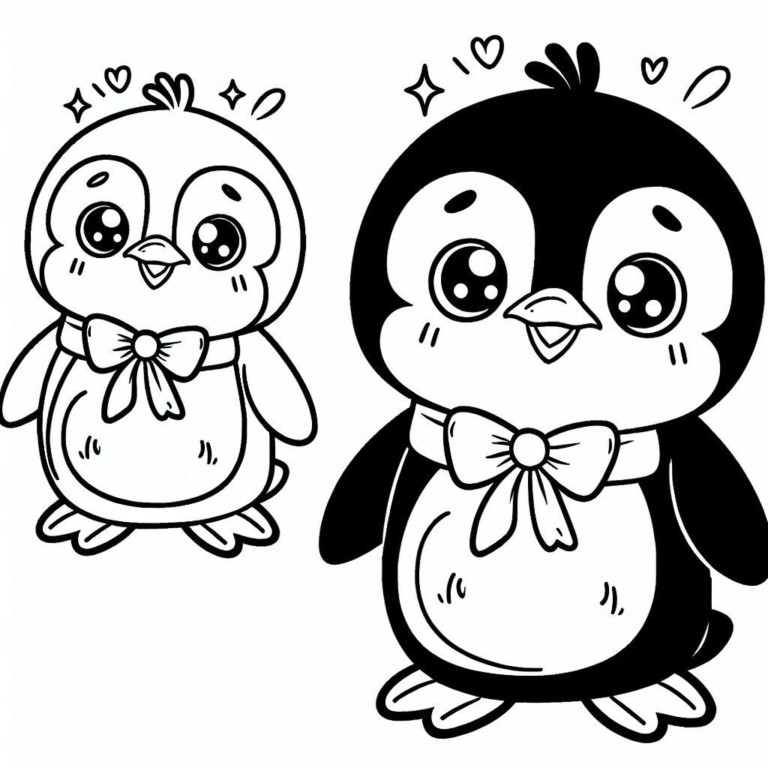 pinguinul mic – carte de colorat