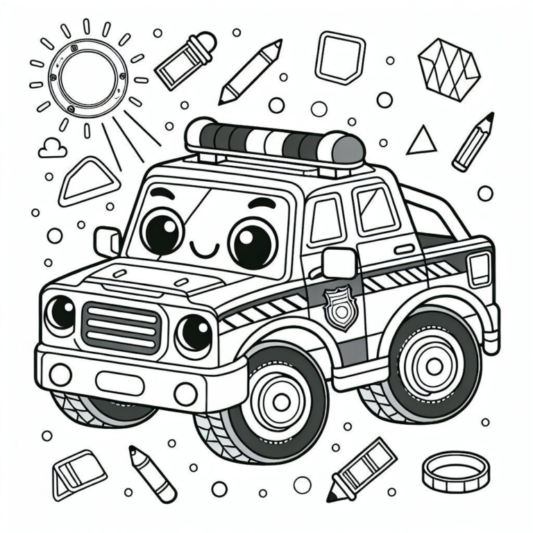 Colouring book for children – car
