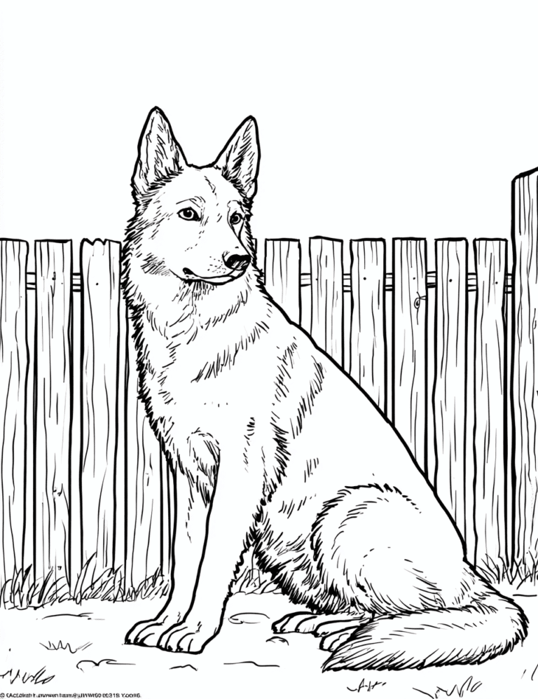 Deutscher Schäferhund Ausmalbild – Malvorlage