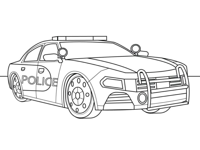 Policajné auto – omaľovánka