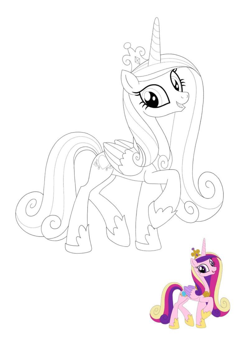 Princezna cadence my little pony – Malvorlage