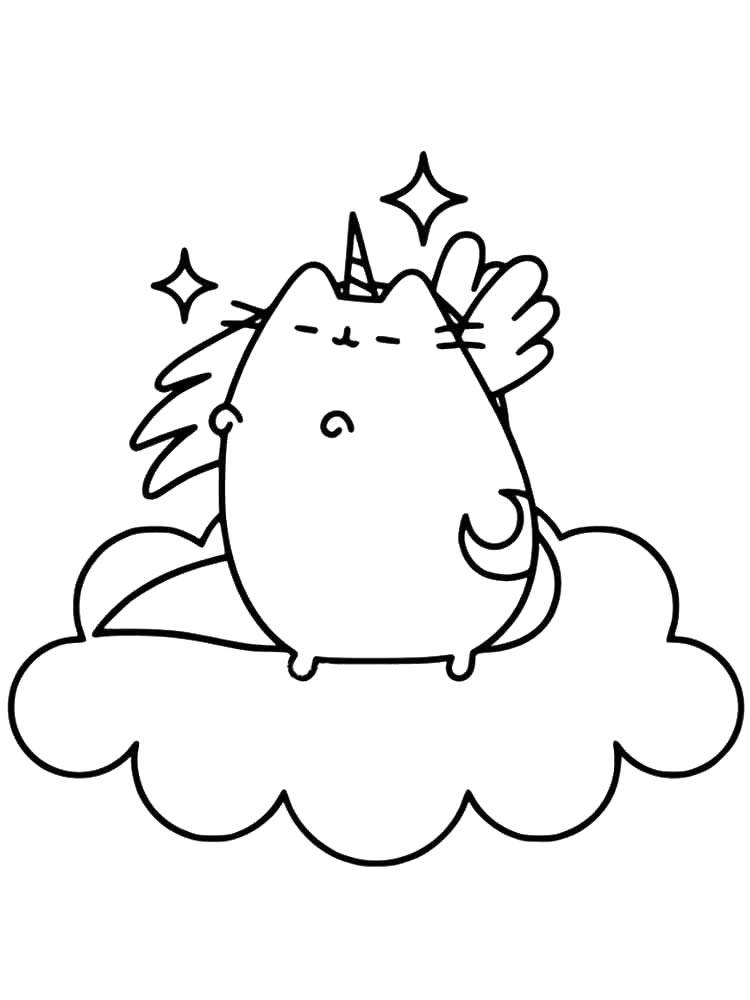 Pushen unicorn – halaman mewarnai
