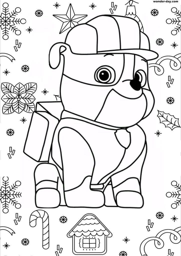Rubble a Weihnachten – Malvorlage