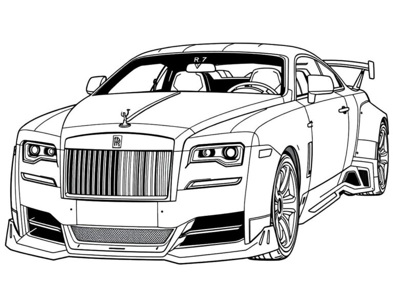 Samochód Royal Royce R – kolorowanka