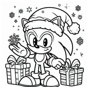 Natal Sônico – desenho para colorir