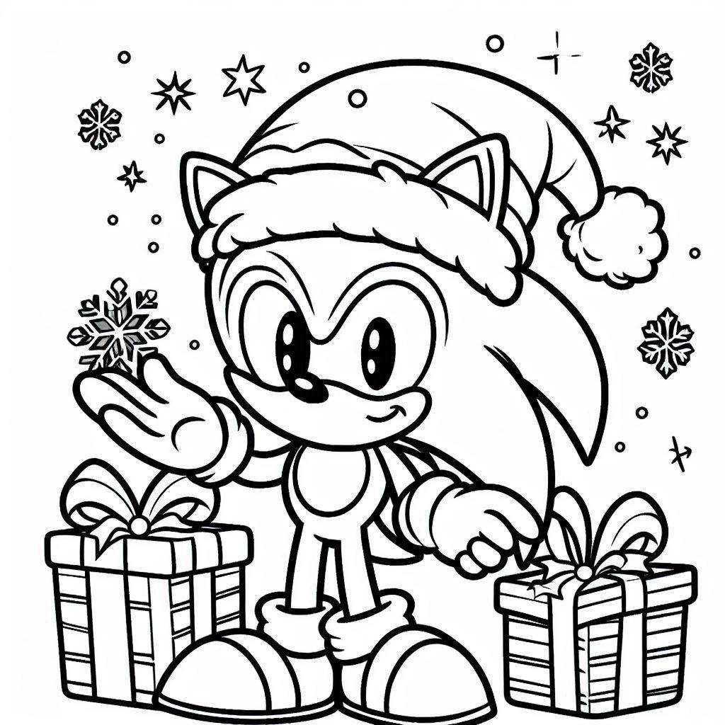 Natal Sônico – desenho para colorir