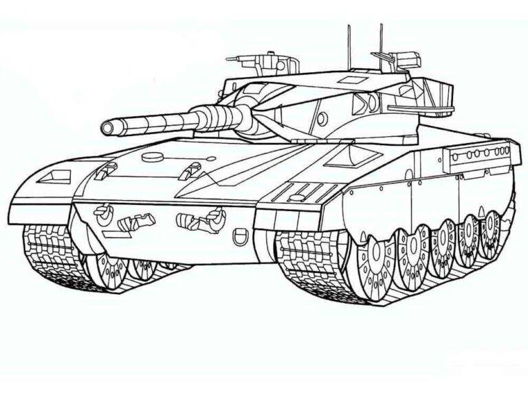 Leopard tank – pobarvanka