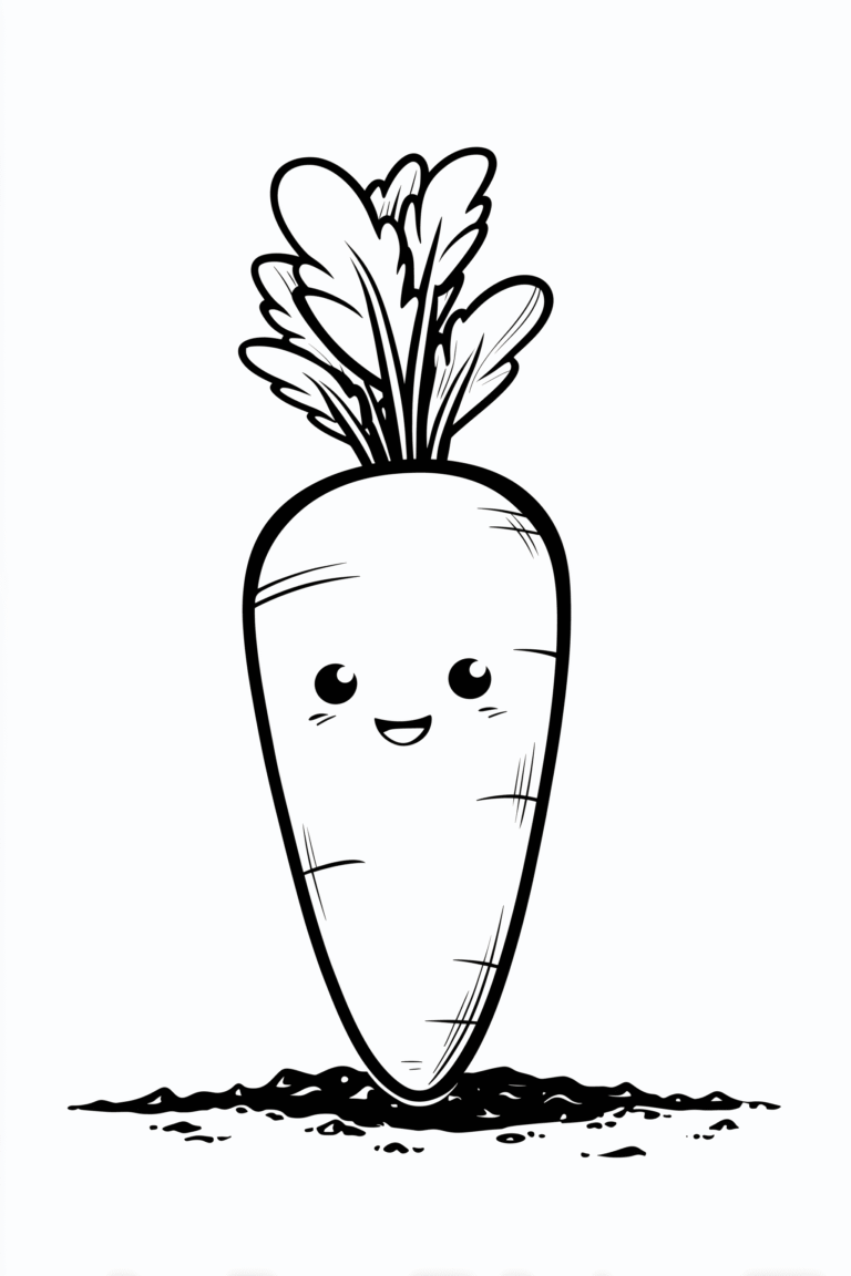 Cheerful Carrot – colouring page