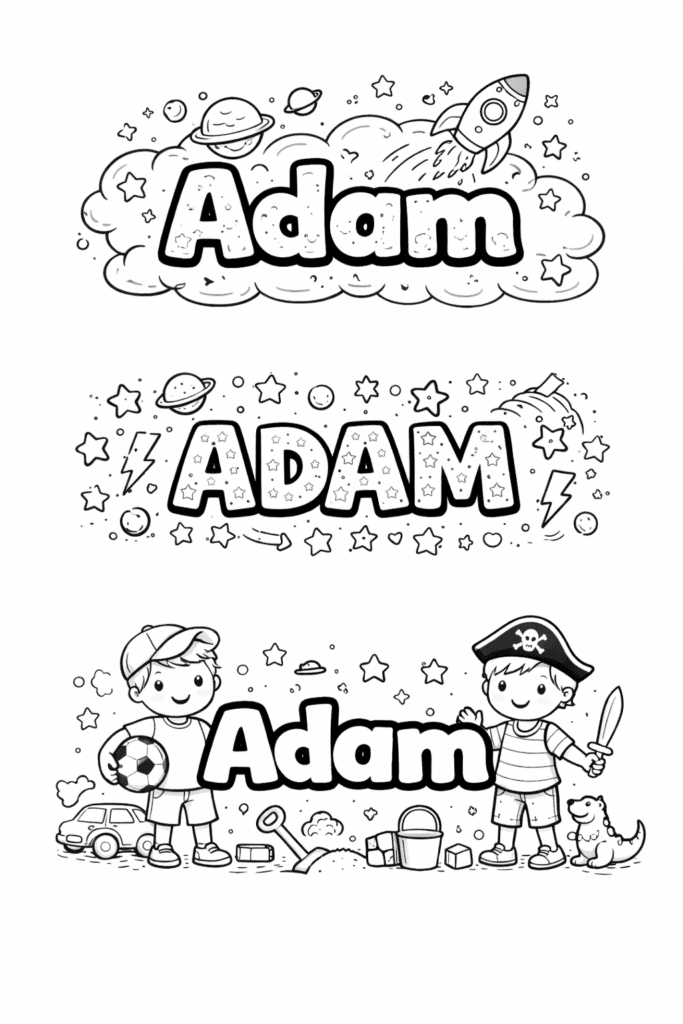 Adam meno omaľovánka