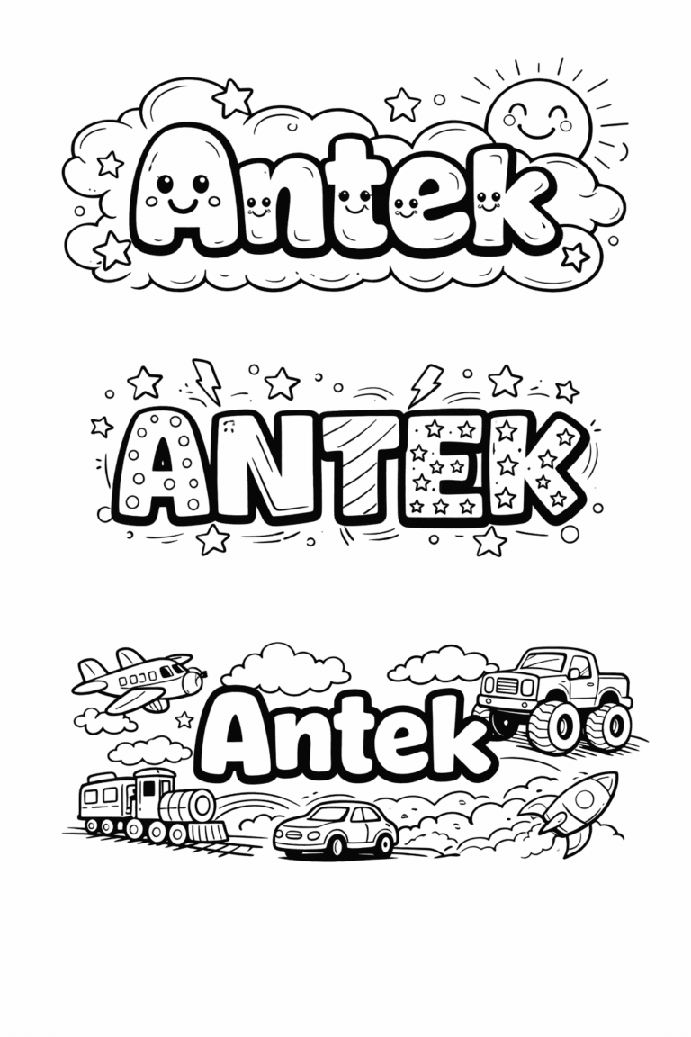 Omalovánka s jménem Antek
