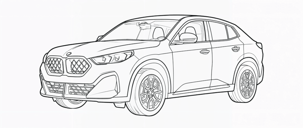 BMW X2 Auto – Malvorlage