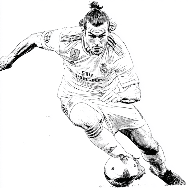 Gareth Bale, pemain sepak bola – halaman mewarnai