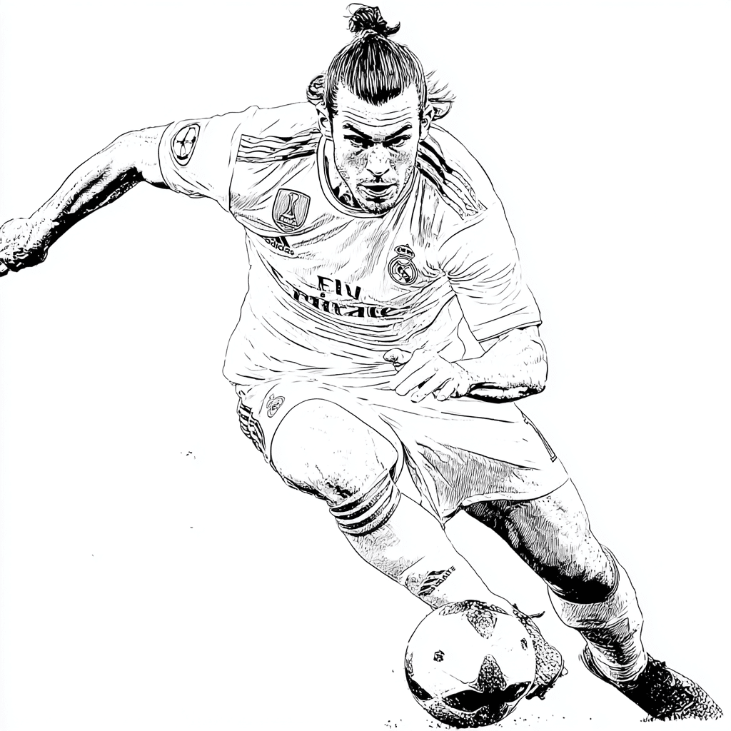 Gareth Bale, pemain sepak bola – halaman mewarnai