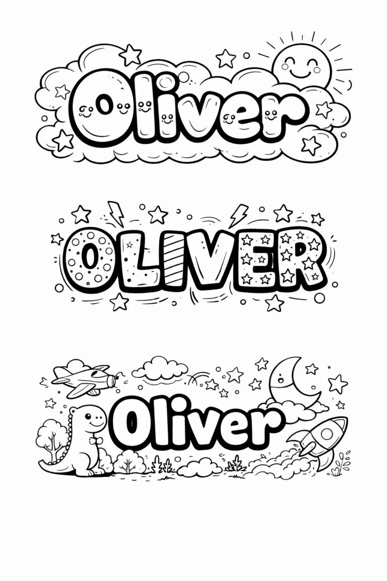 Omalovánka s jménem Oliver