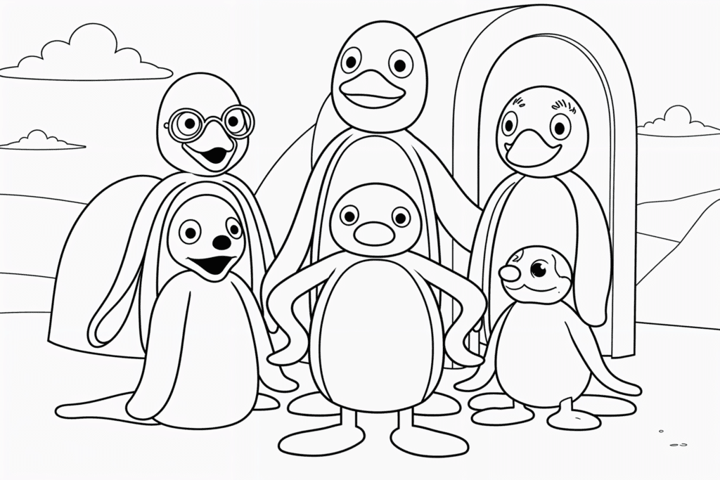 Pinguin rozprávka – omaľovánka