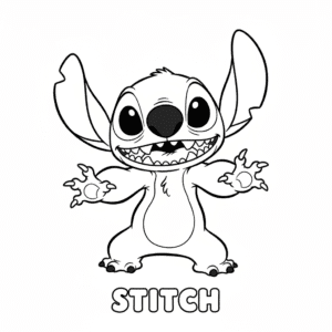 Stitch mewarnai – halaman mewarnai