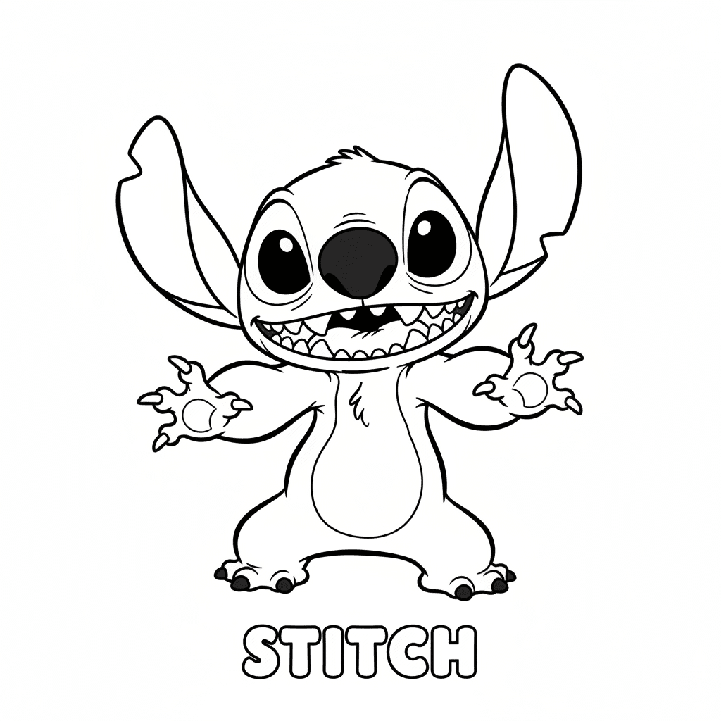 Stitch Ausmalbild – Malvorlage