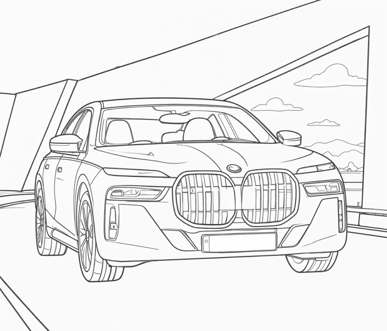 BMW X2 car – colouring book
