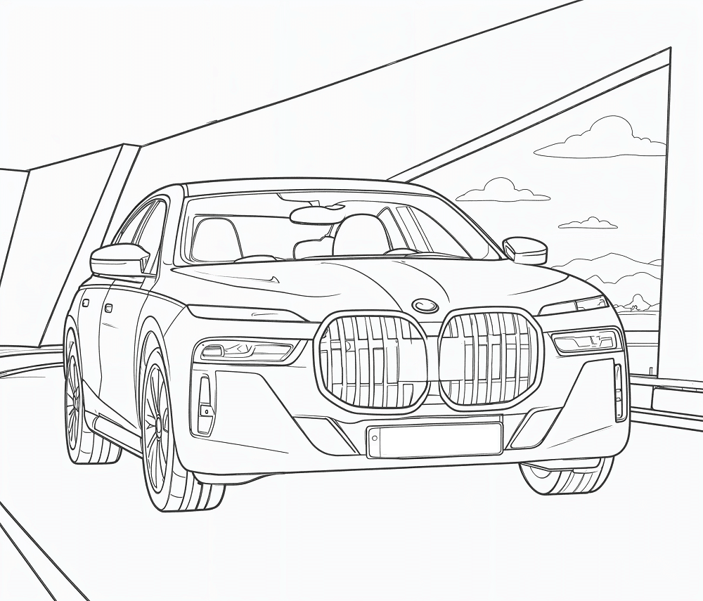 samochód BMW X2 – kolorowanka