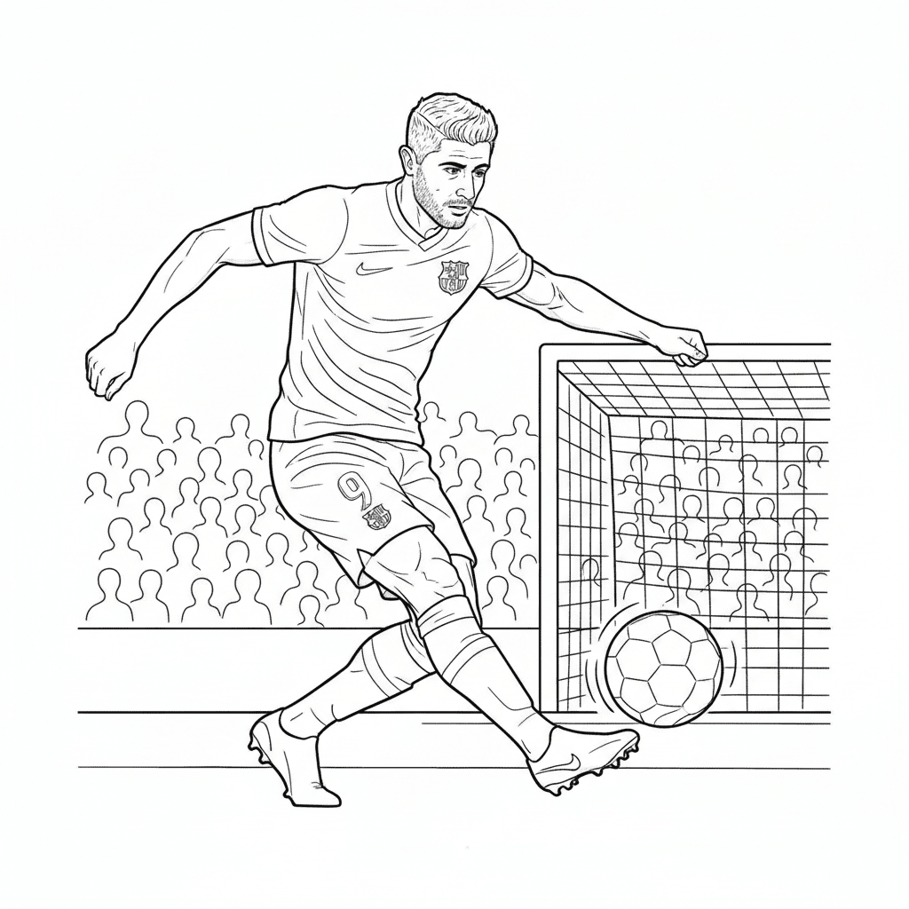 Nogometaš Robert Lewandowski – pobarvanka