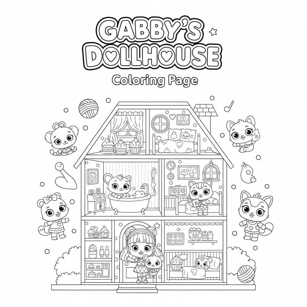 Gabby a priatelia – omalovánka
