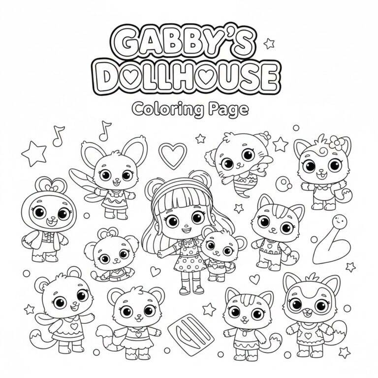 Gabbys – desenho para colorir